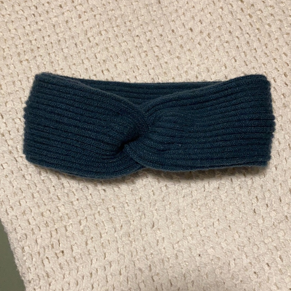 Teal knit headband or ear warmer